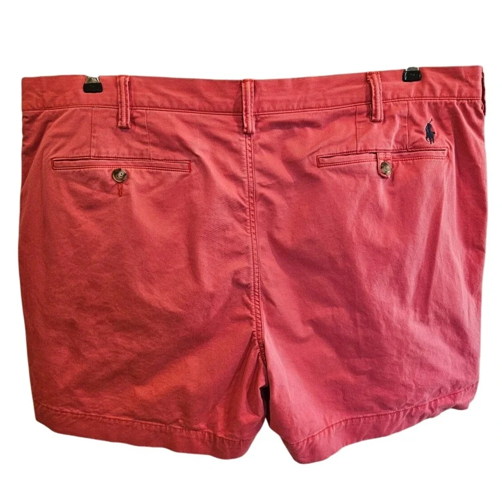 Polo Ralph Lauren Mens Stretch Straight Fit‎ Chino Shorts Coral Salmon Pink